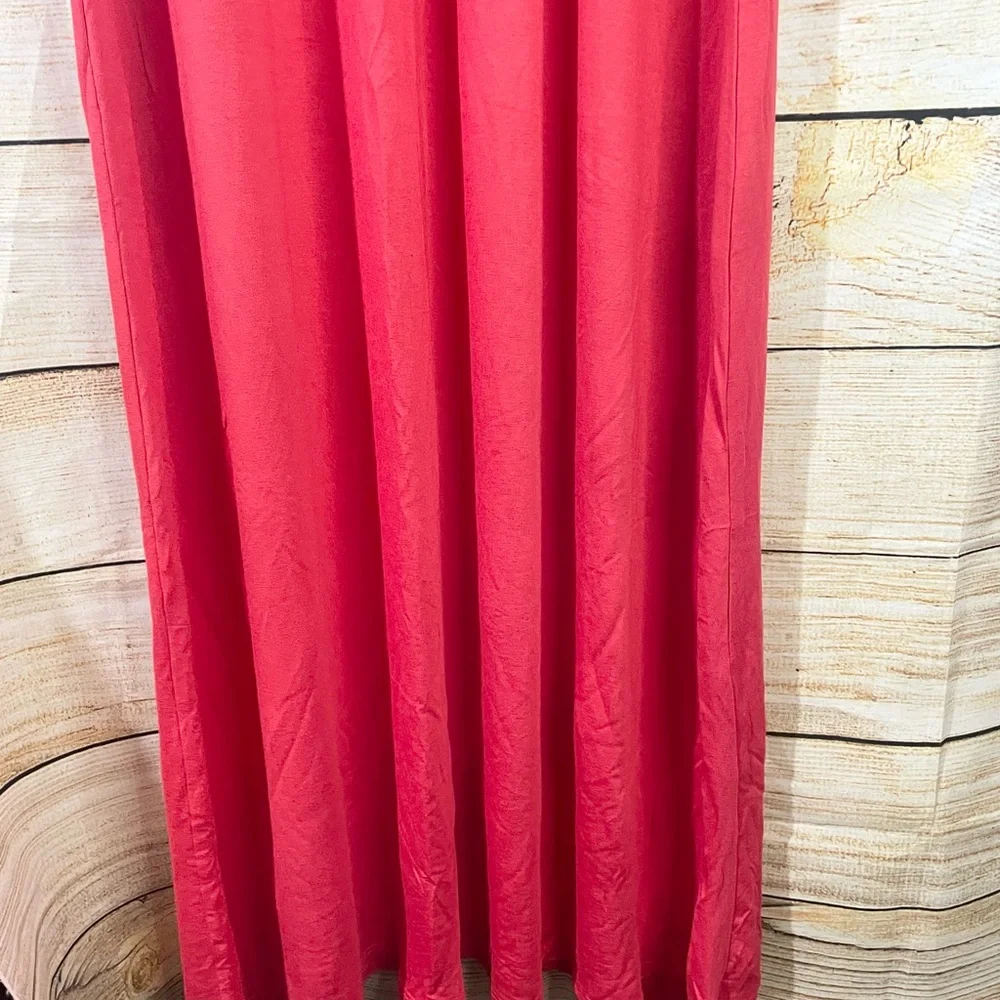 Loveappella v-neck jersey stretch orange maxi sleeveless dress Size XS pullover - Picture 5 of 9
